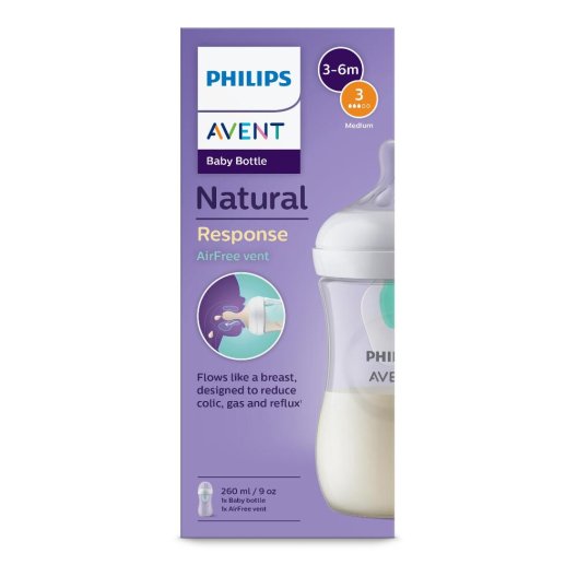 AVENT BIB NAT 3,0 AF TRA 260ML