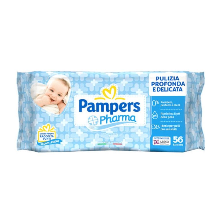 Salviettine detergenti umidificate Pampers Pharma - 56 salviettine